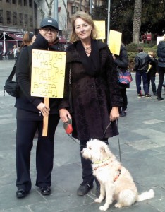 Mit Sabine und Charly auf der Demonstrationin Palma 